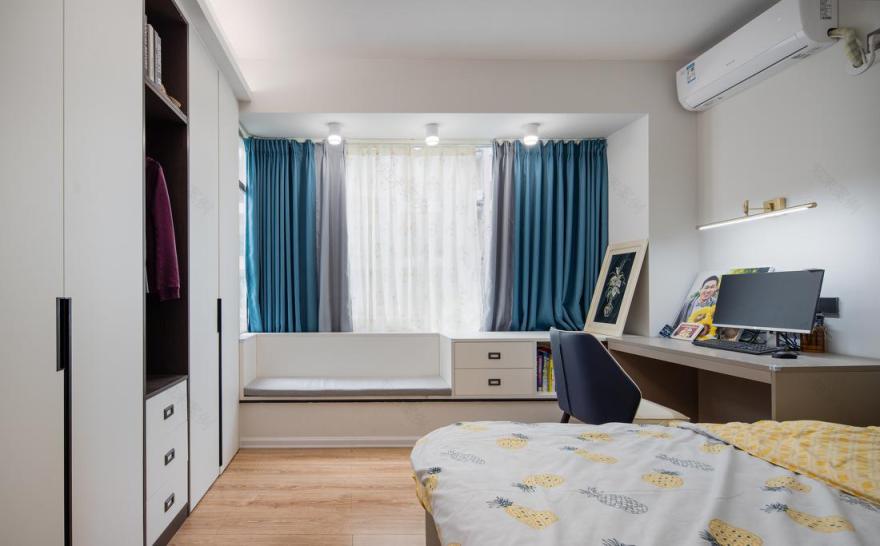 卡其色沙发搭配收纳墙,打造舒适宽敞客厅-34