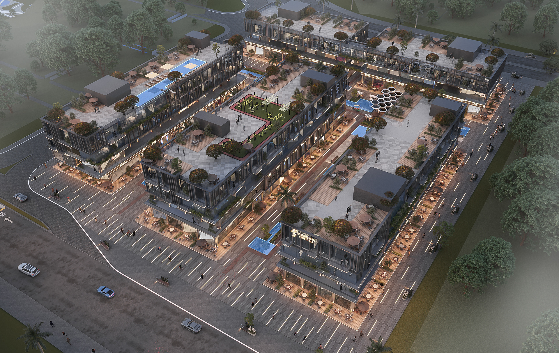 panorma blue mall（全景蓝色购物中心）丨Hafez Consultants-17