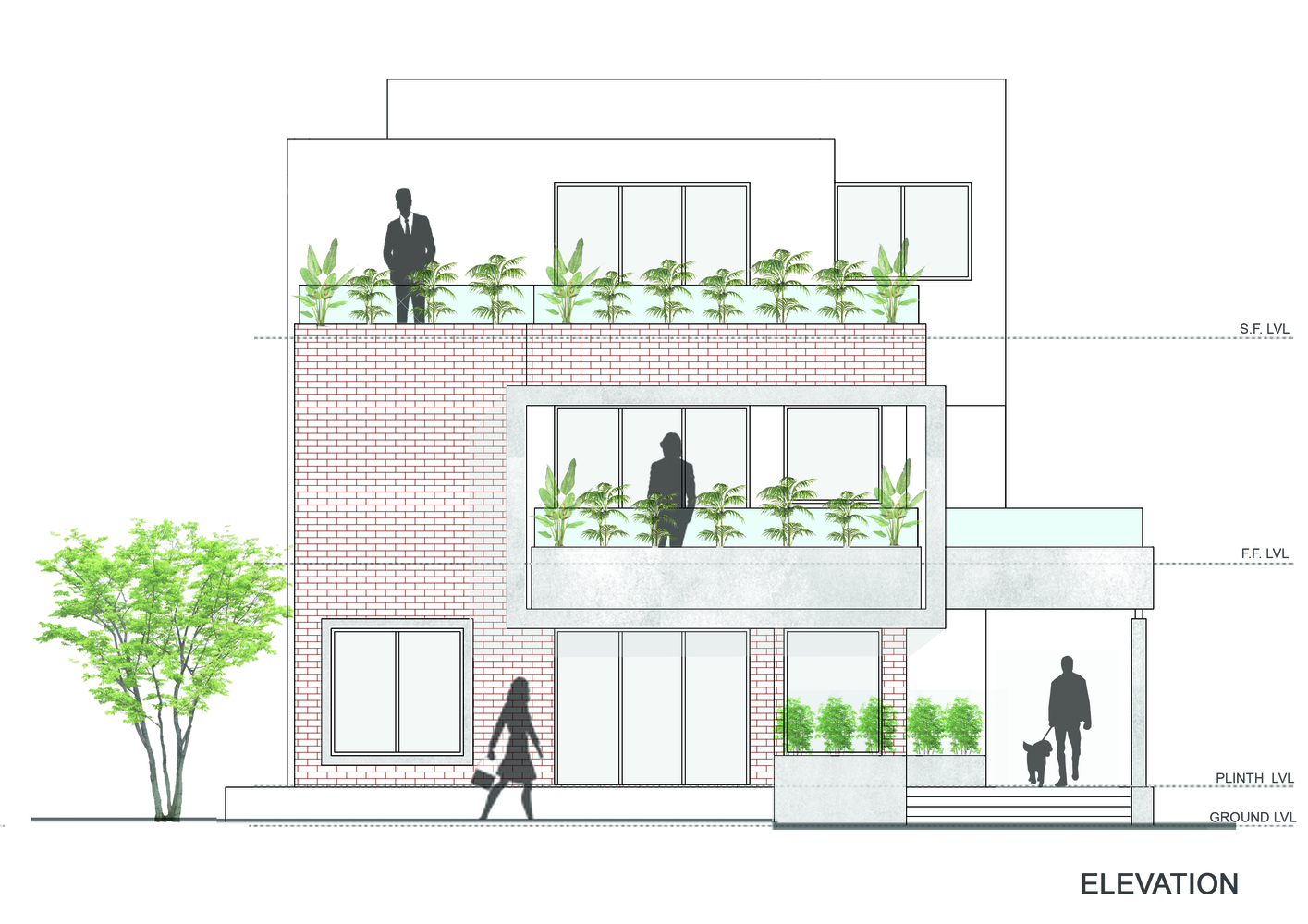 绿意盎然的四口之家——印度 Box House-44