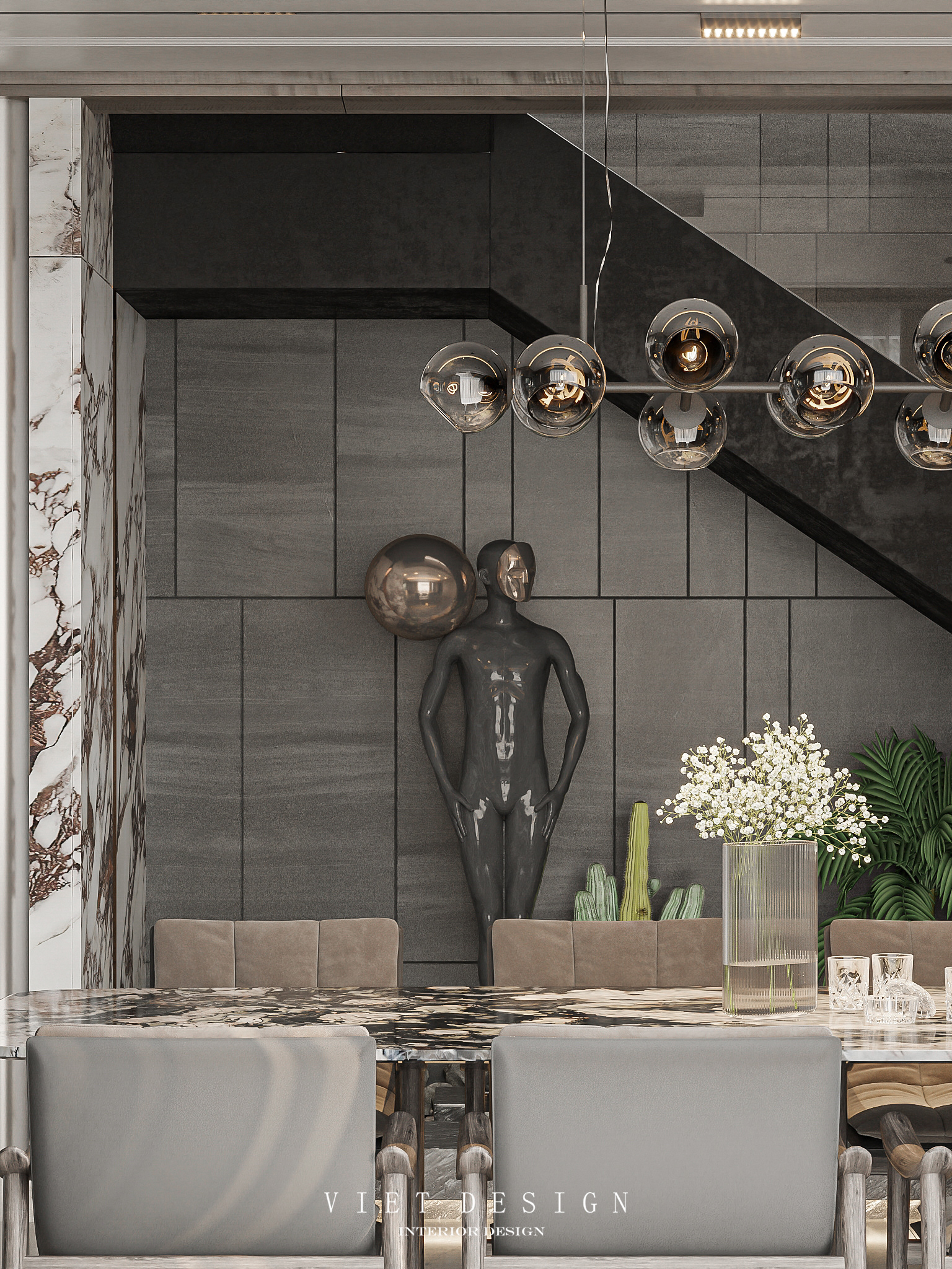 脉纹别墅丨VIET Design-23