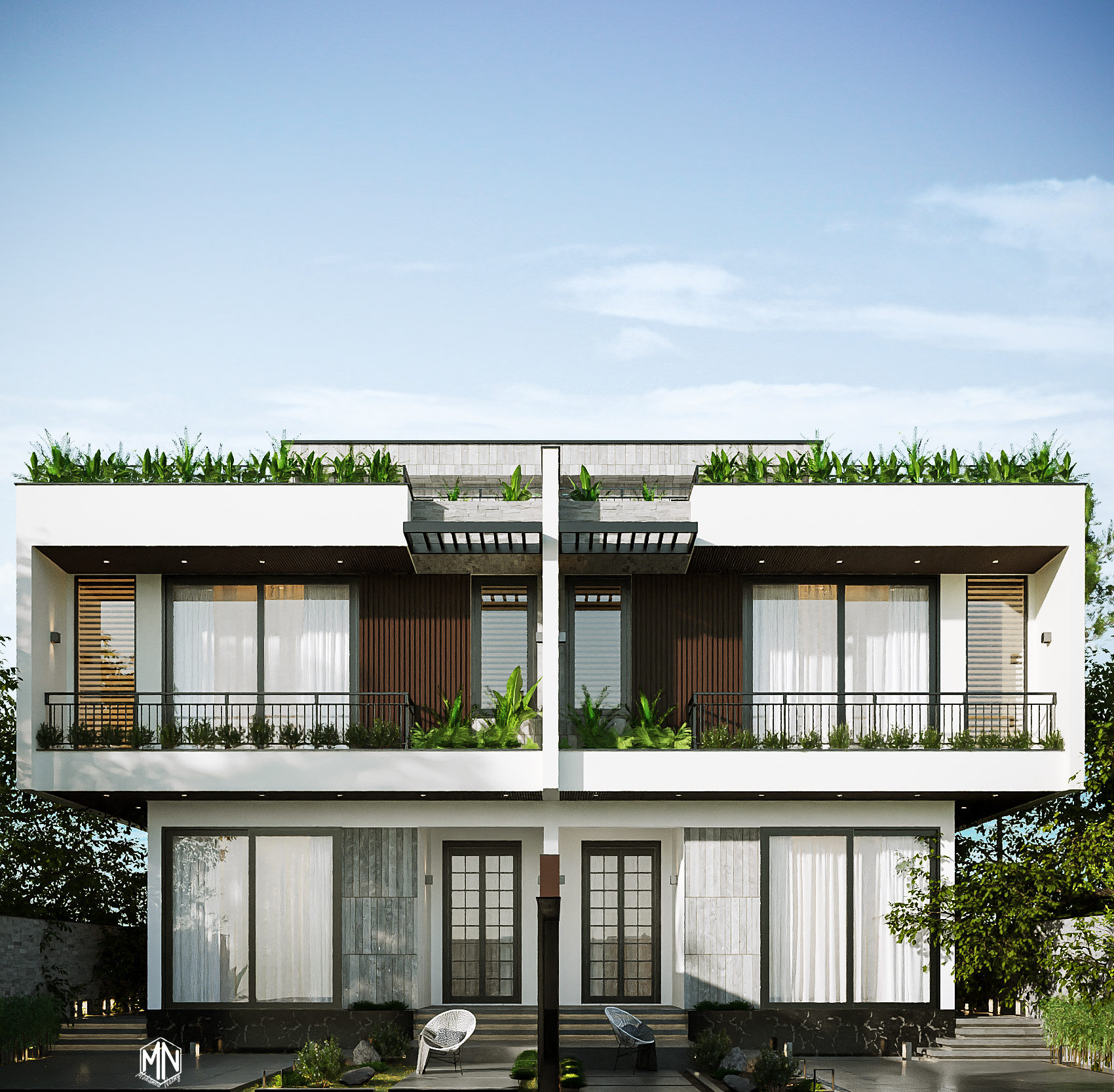 Modern Twin House project-5