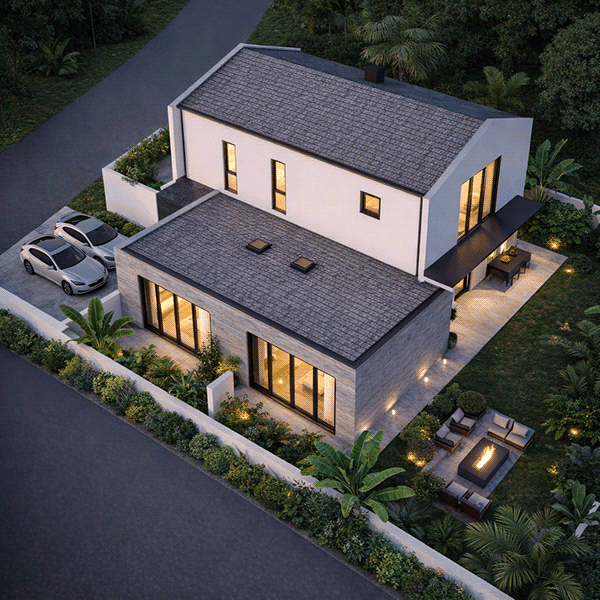 现代简约坡顶住宅丨Architecture OlaPopova architect-26