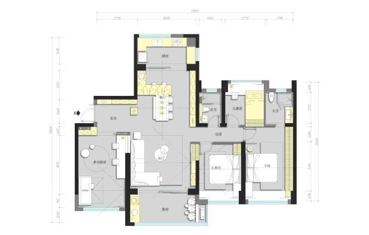 
【毛坯新装】龙华壹城中心张宅 -14