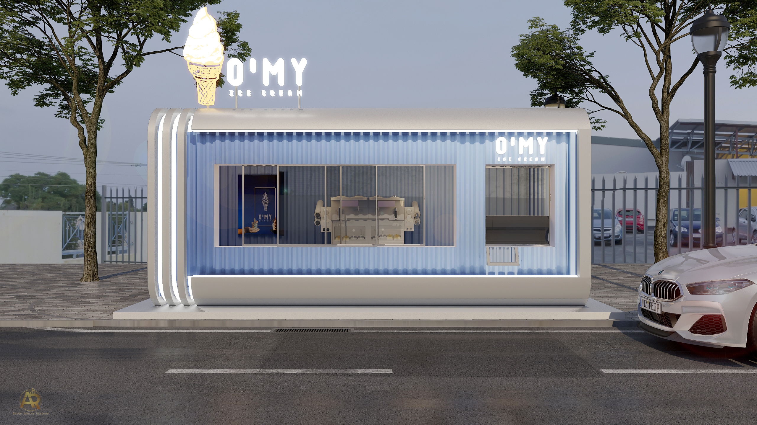 O'MY Drive Thru 冰淇淋店丨沙特阿拉伯丨Amira Raslan-5