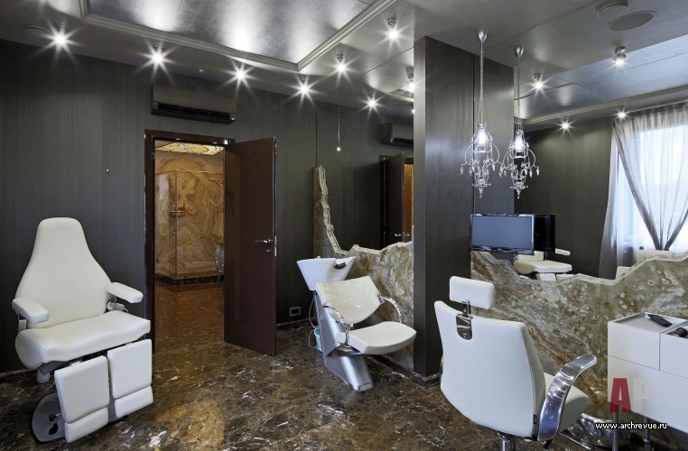 有瀑布和LED照明的豪华公寓室内设计丨Макушев Сергей,Серебряная Мария-43