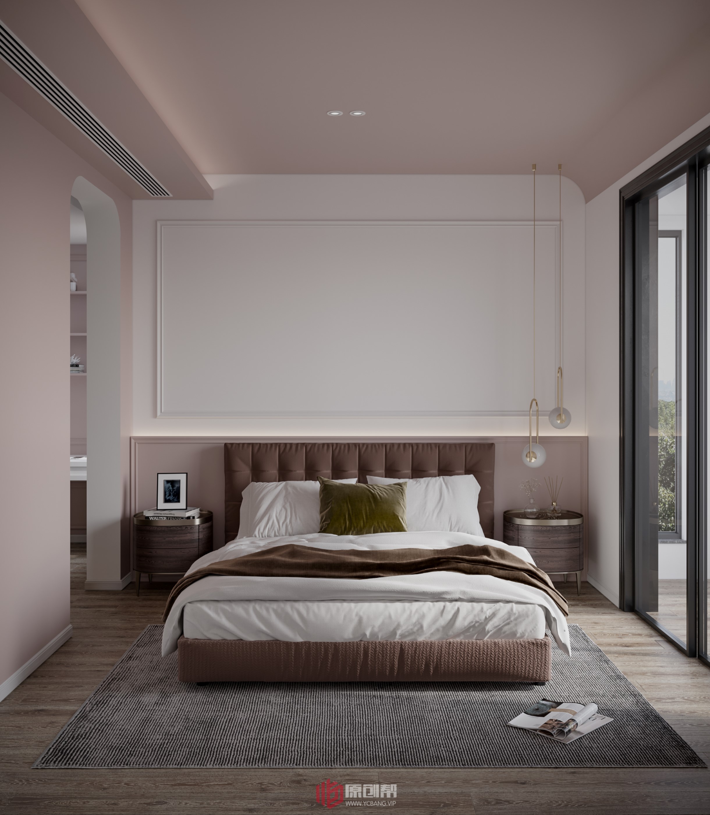 温柔粉系少女心梦幻新家丨中国新余丨新余子拾装饰设计有限公司-5