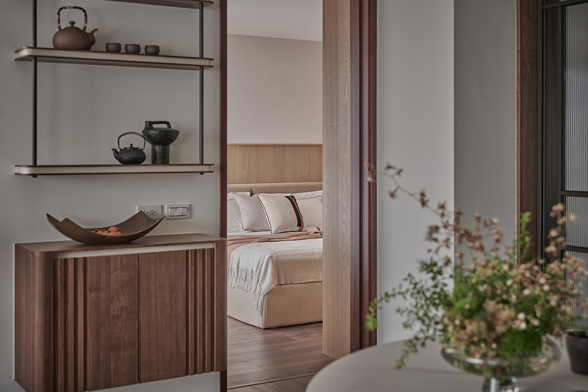 家装设计案例鉴赏——东方侘寂美学，悠然沉静退休宅 -17