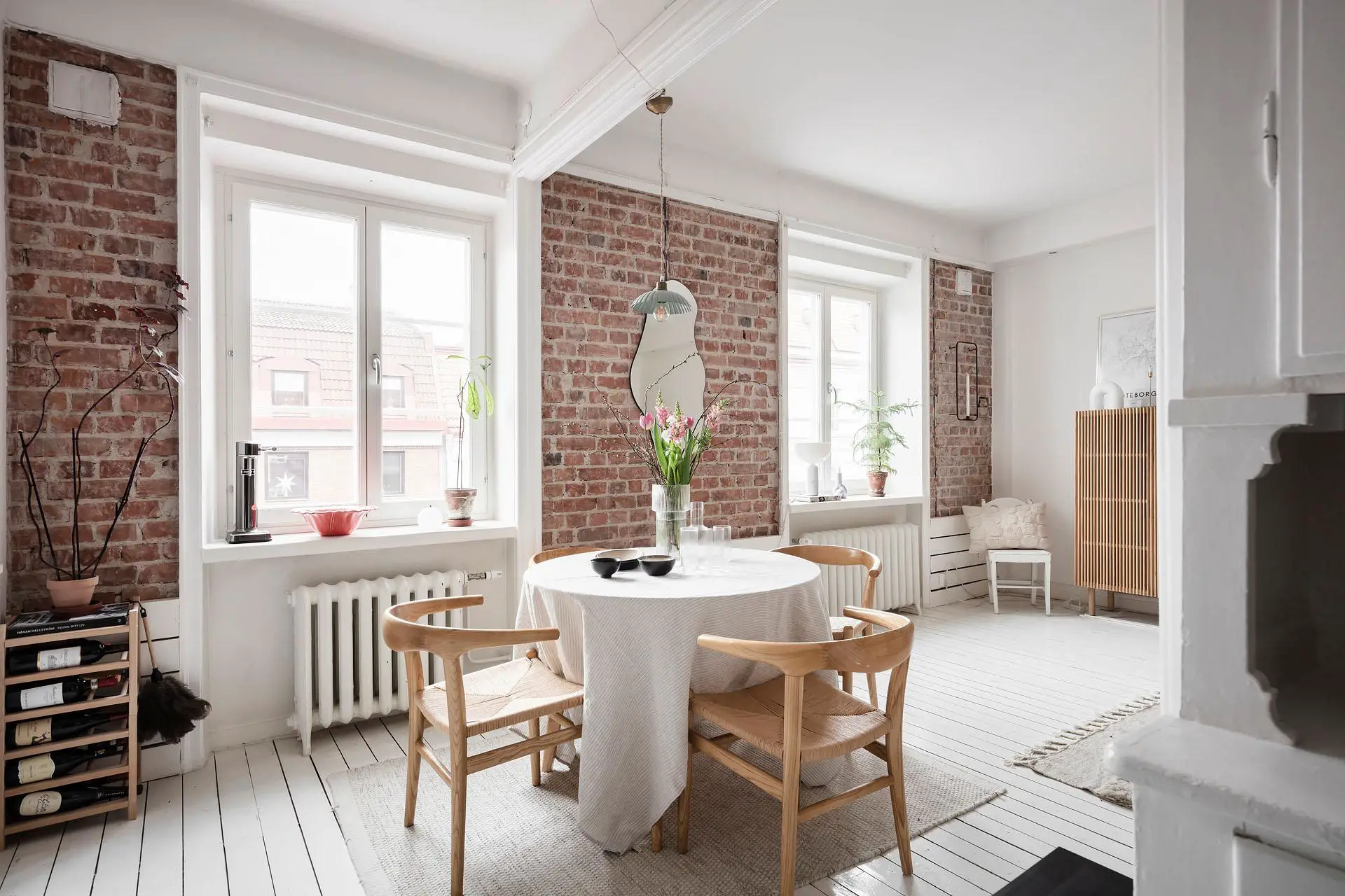 瑞典 55m2 复古一居，砖墙设计亮点受瞩目-6