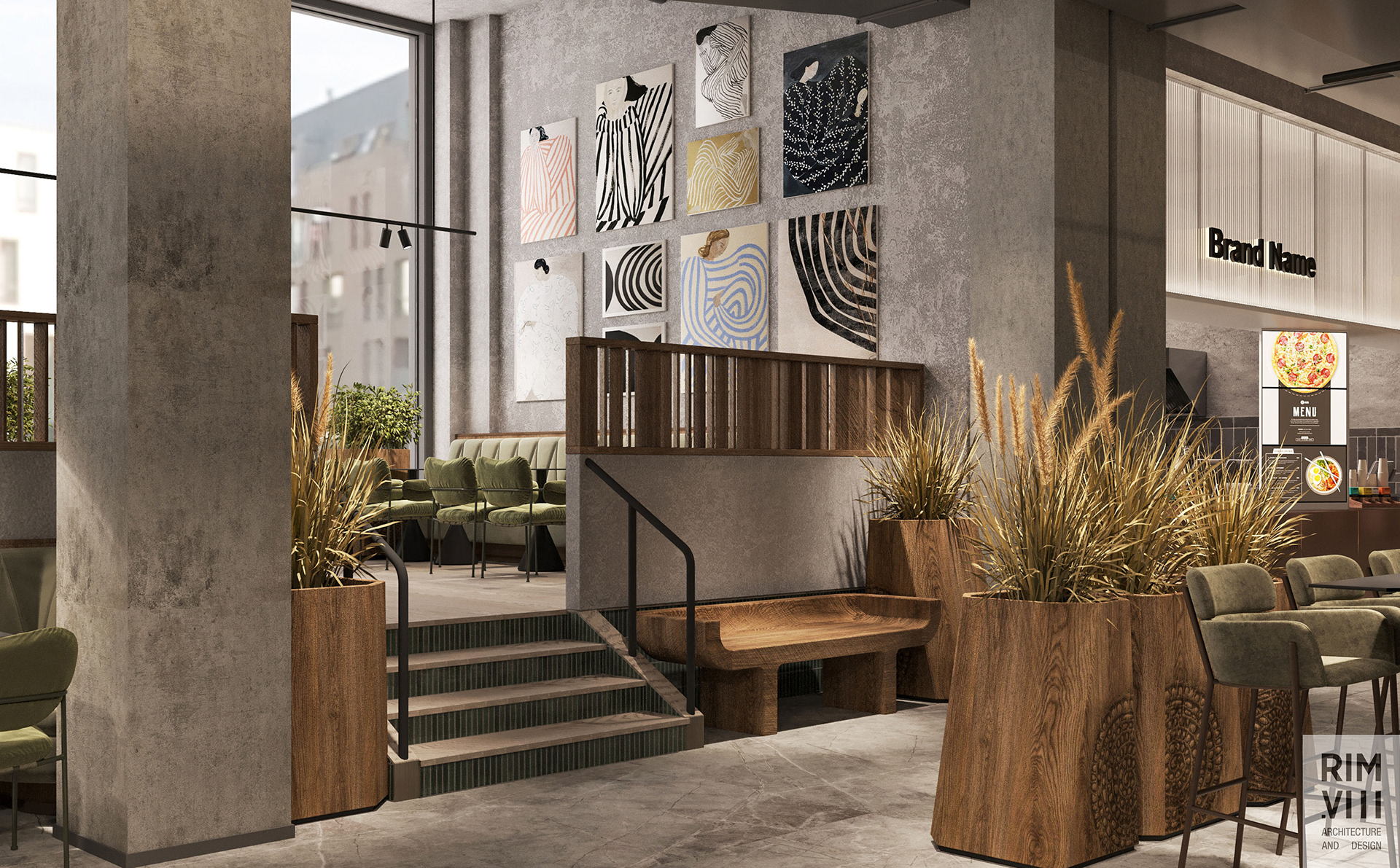 叶卡捷琳堡美食广场室内设计-17