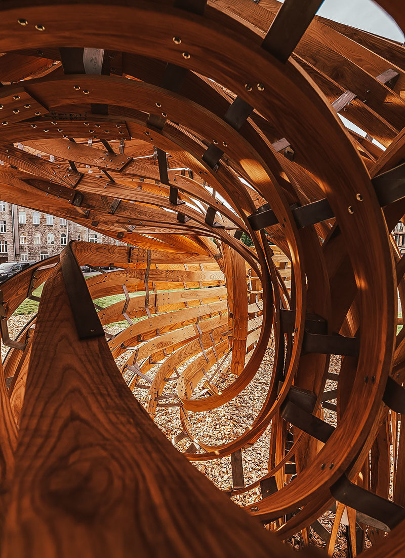 Steampunk现代 curved wood pavilion丨爱沙尼亚-34