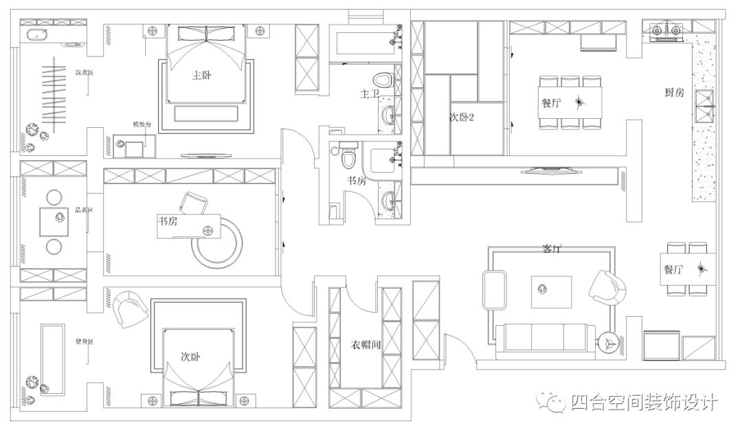 太原富佳苑四居室新中式设计,尽显东方古韵与创新时尚-1