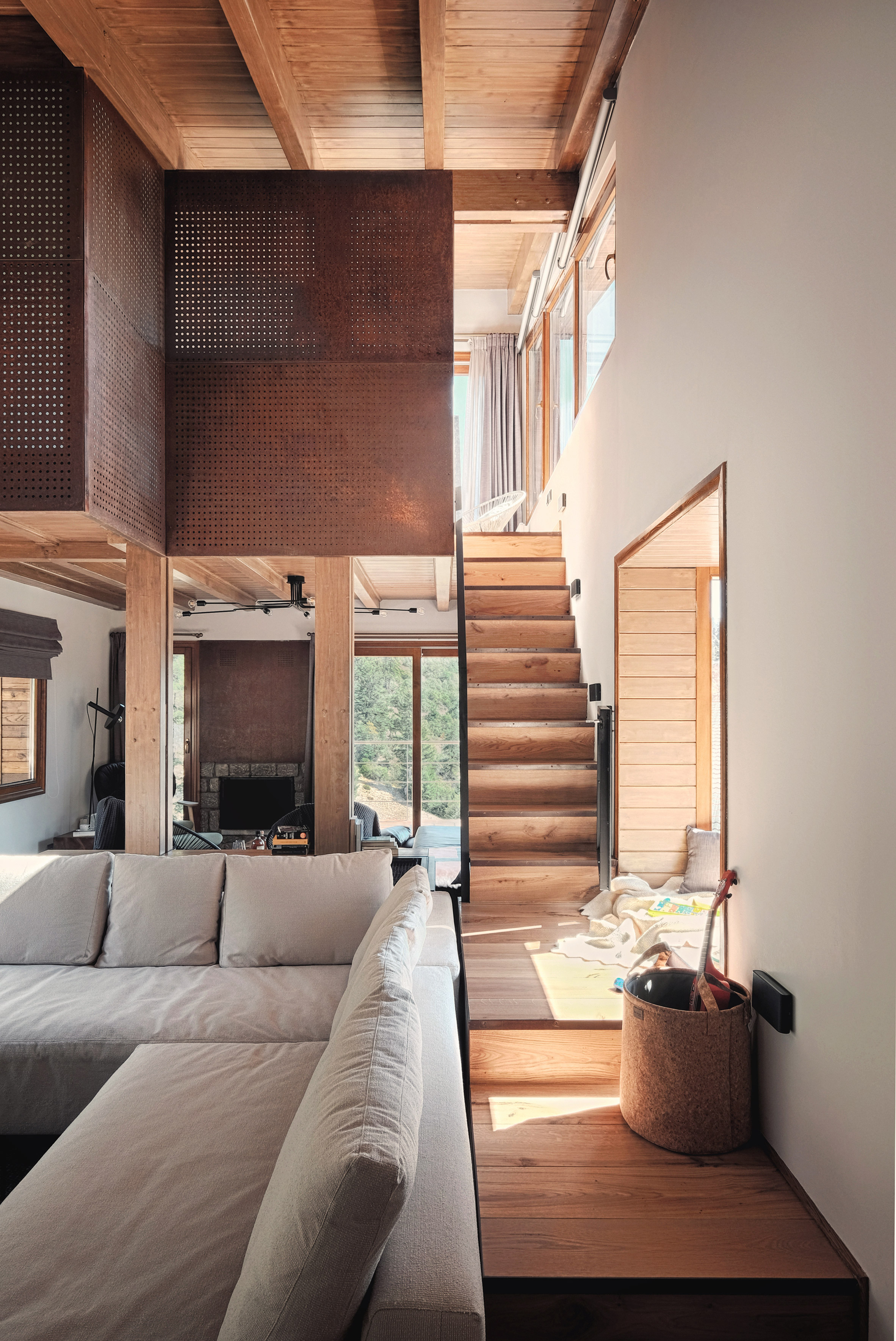 Greek mountain home by Natalia Kokosalaki blends chalets and urban lofts-12