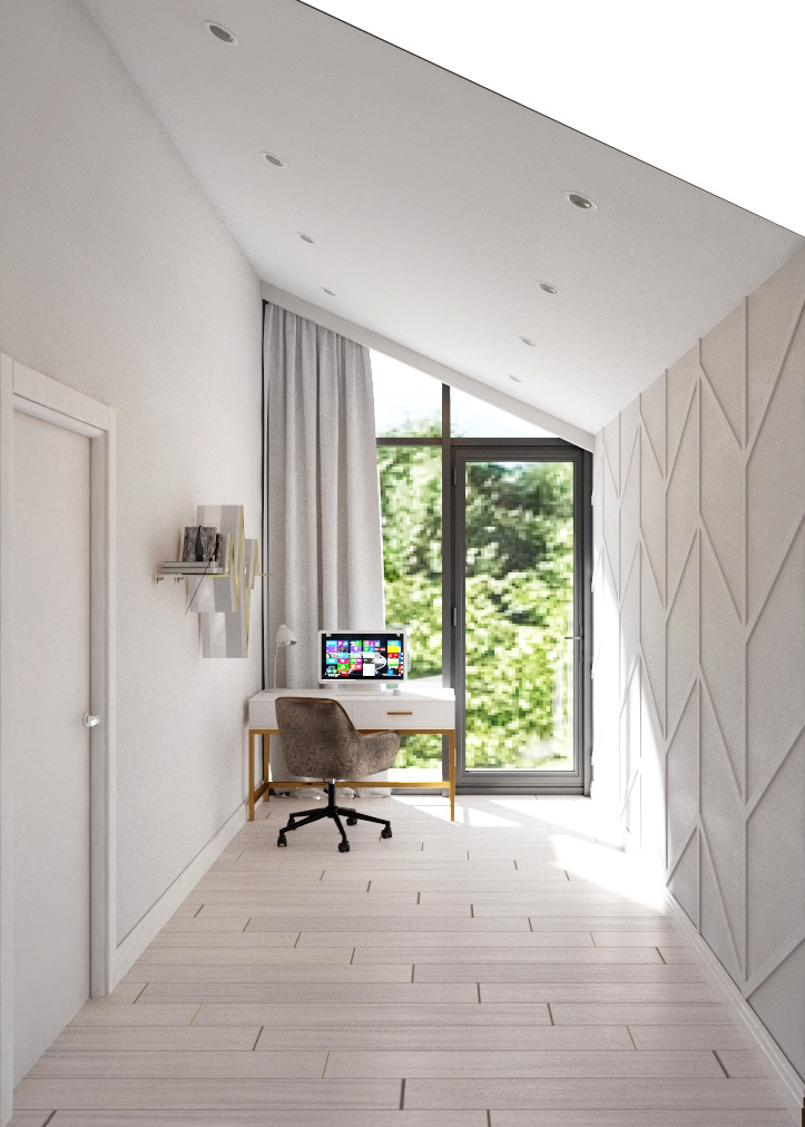 Светлый интерьер для дома фахверк-6