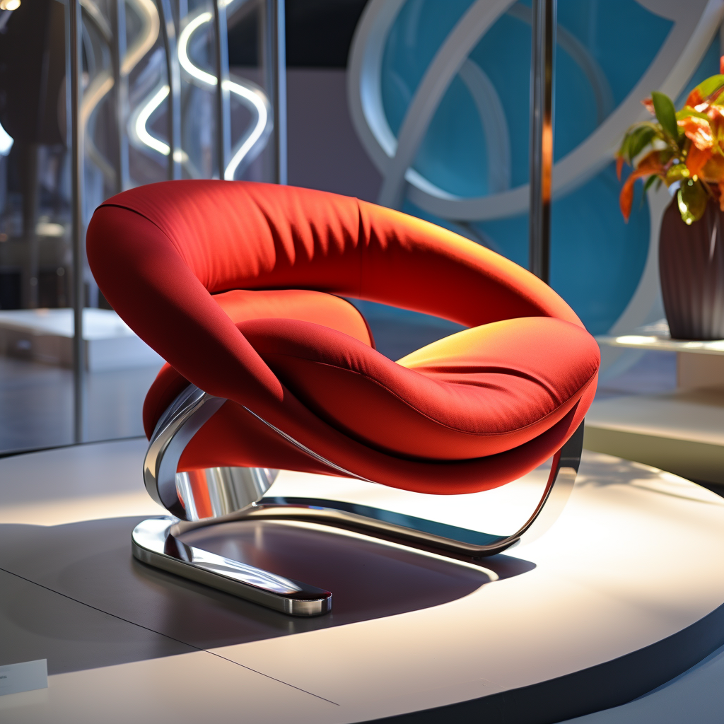 红色异形椅子-11