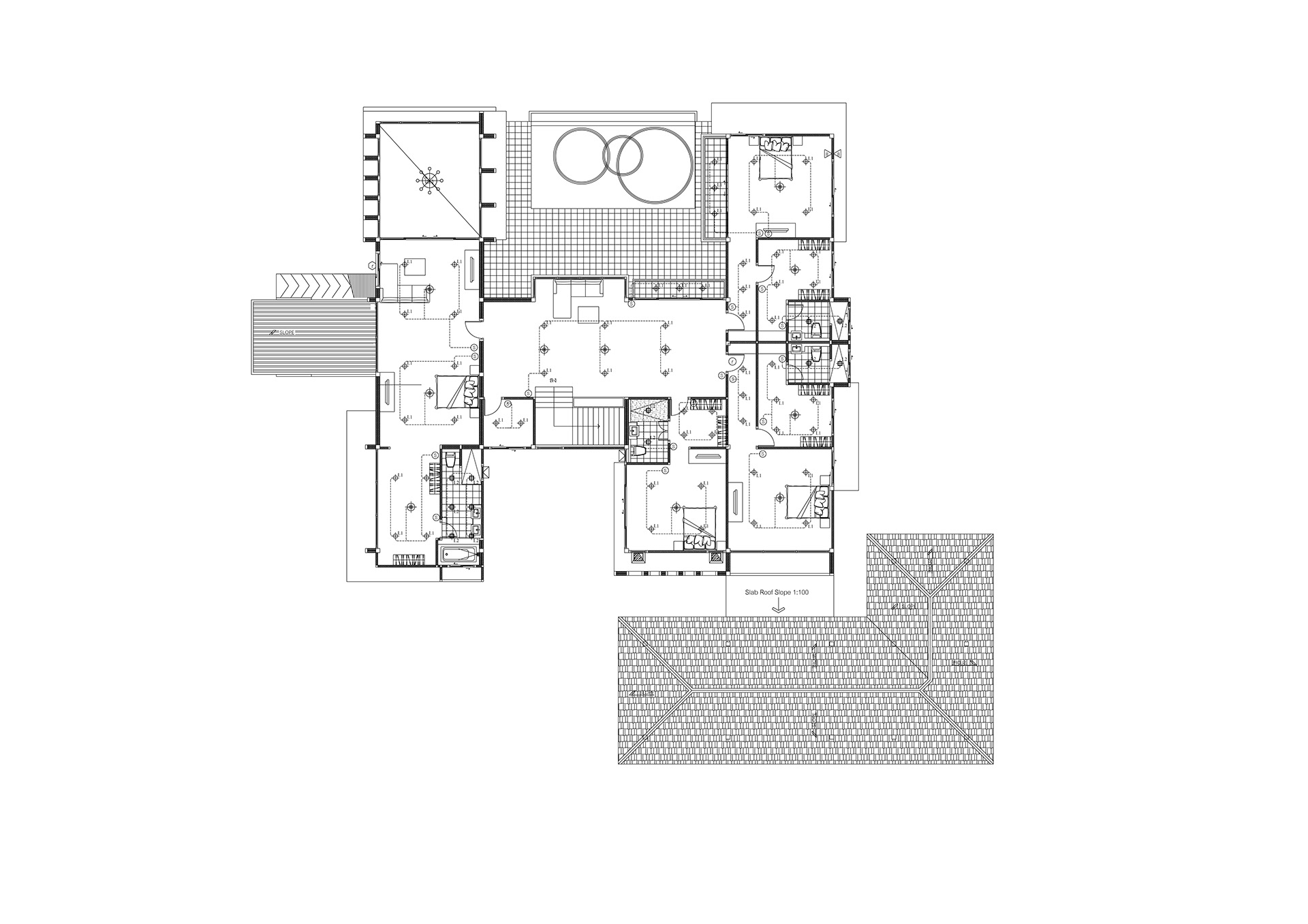 architectural drawing of residential house-54