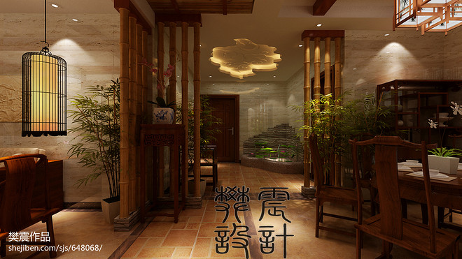 23万元三居150平米装修案例·效果图  竹林深处-11