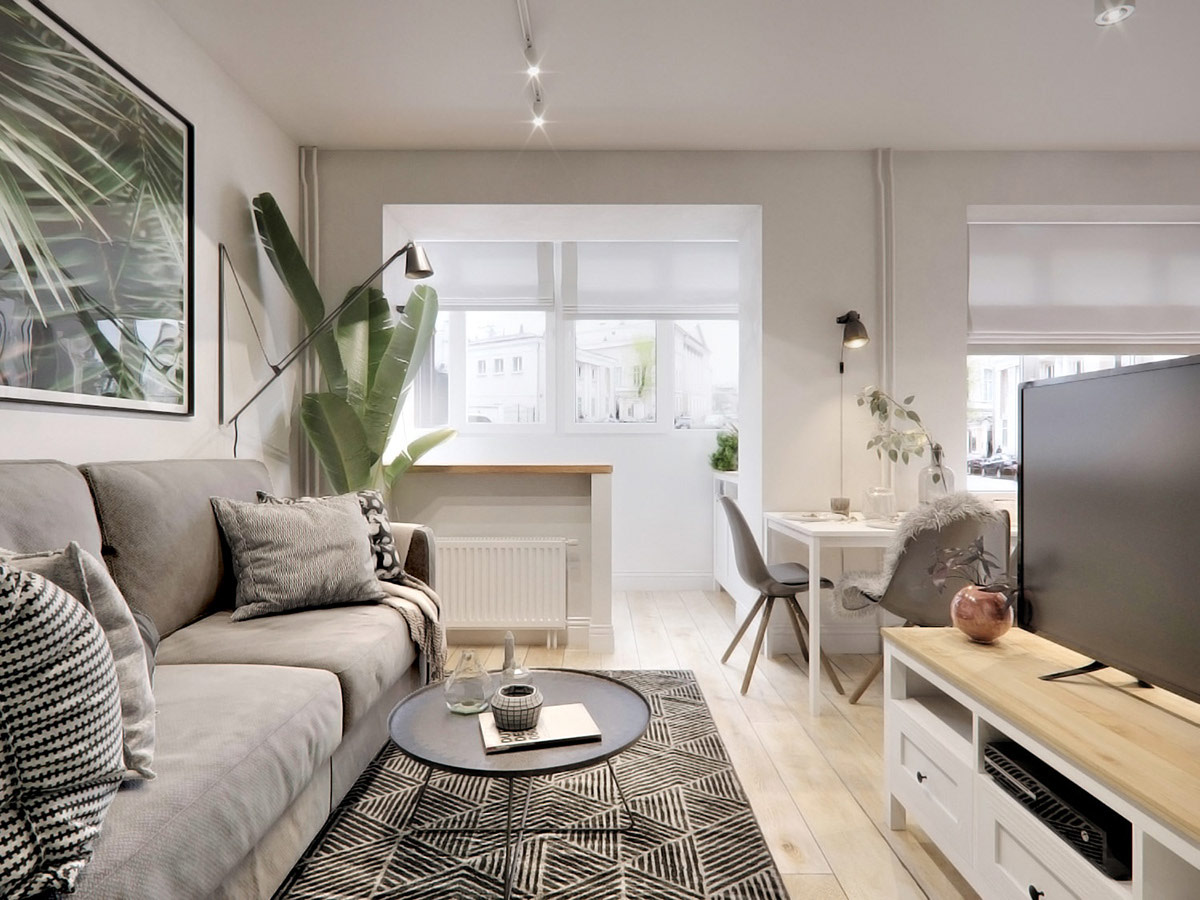 薄荷绿点亮北欧风 LPS 设计 studio 轻盈之作-0