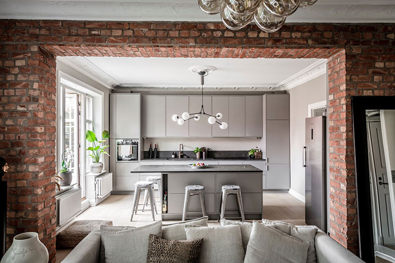 瑞典工业风公寓设计-12