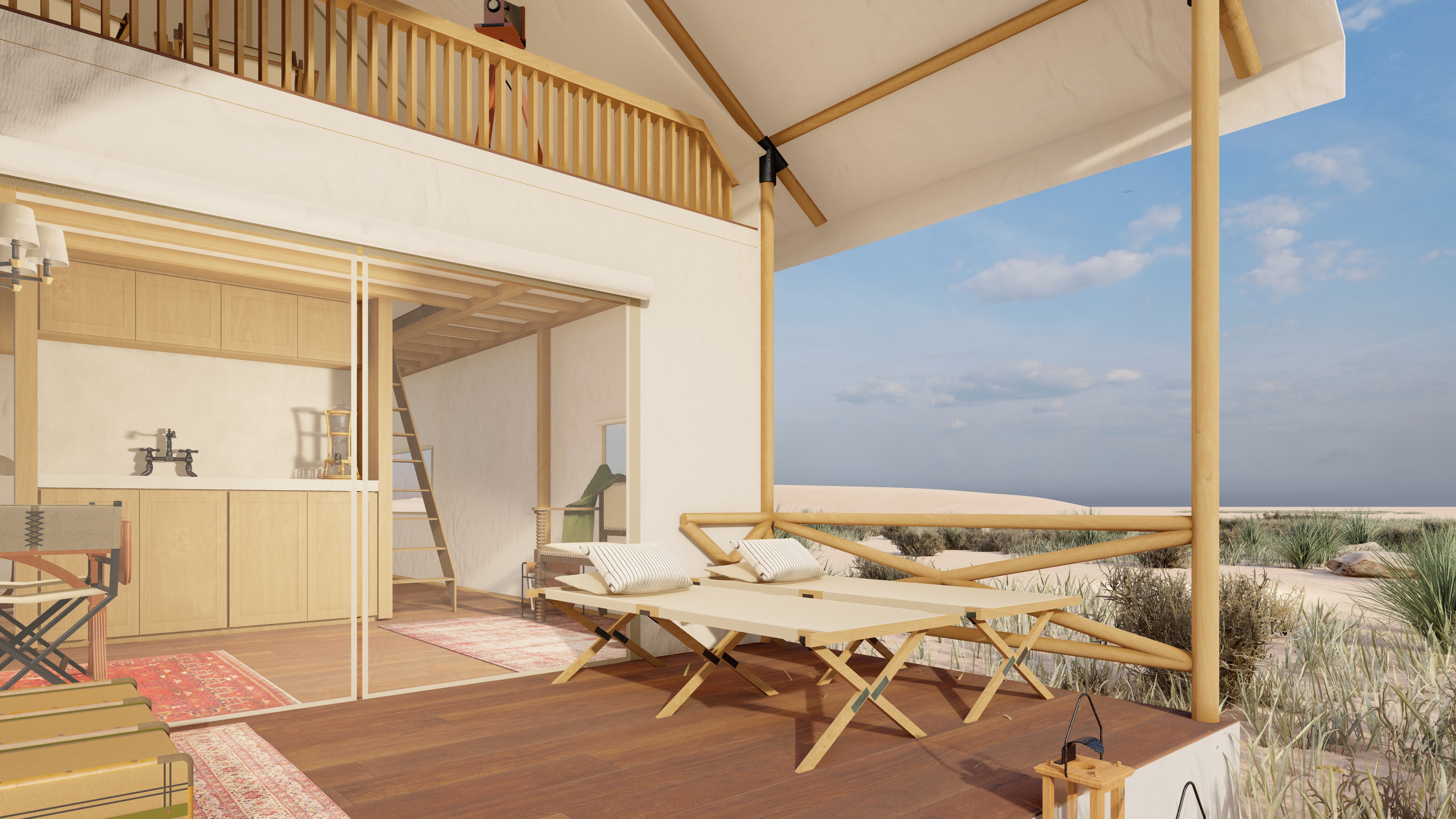 Safari Tent 设计与 3D 渲染丨美国丨EF 建筑设计工作室-9