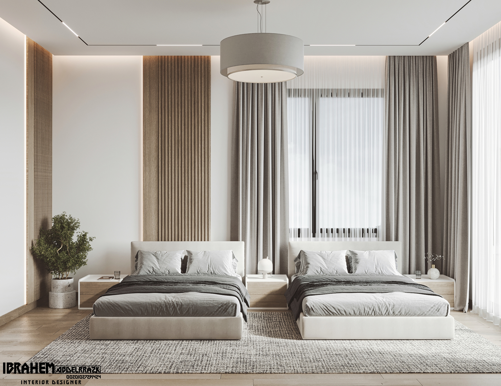 双卧室设计丨IBRAHIM ABDELRAZK-6