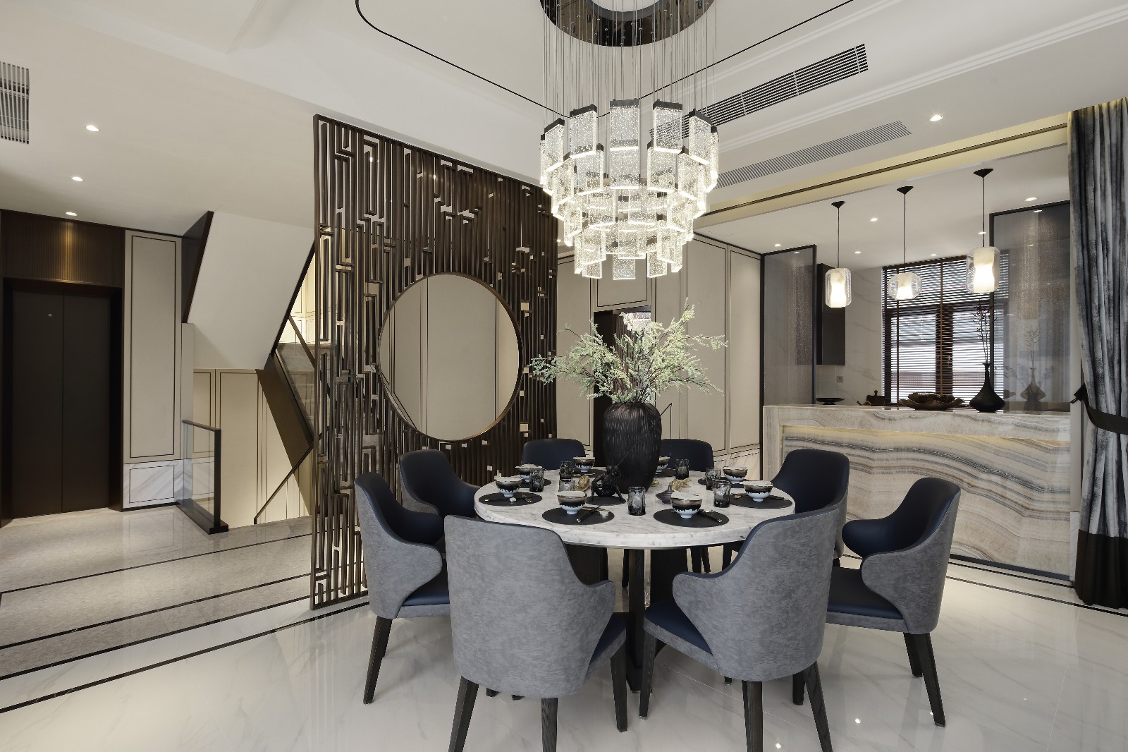 广东佛山信财置业绿岛湖项目合院别墅样板房  INNEST意巢设计-20