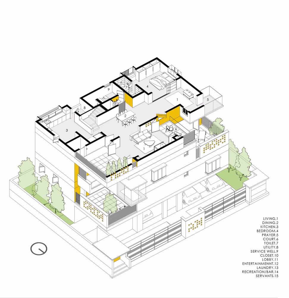 Spacefiction Studio 隐私与公开空间的“度”：Never-Apart-ment 住宅-54