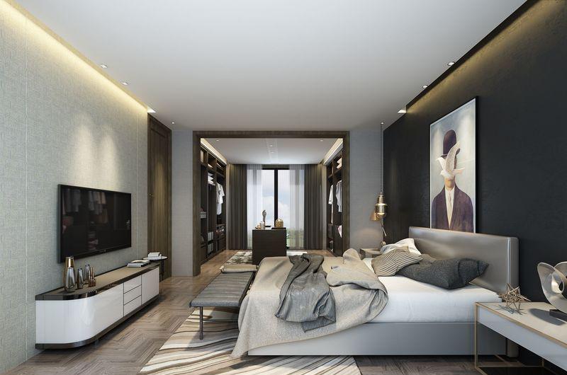 贵阳现代轻奢黑白灰别墅-73