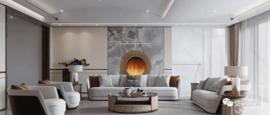 广州南沙 300㎡轻法式别墅设计丨中国广州丨德馨装饰-65