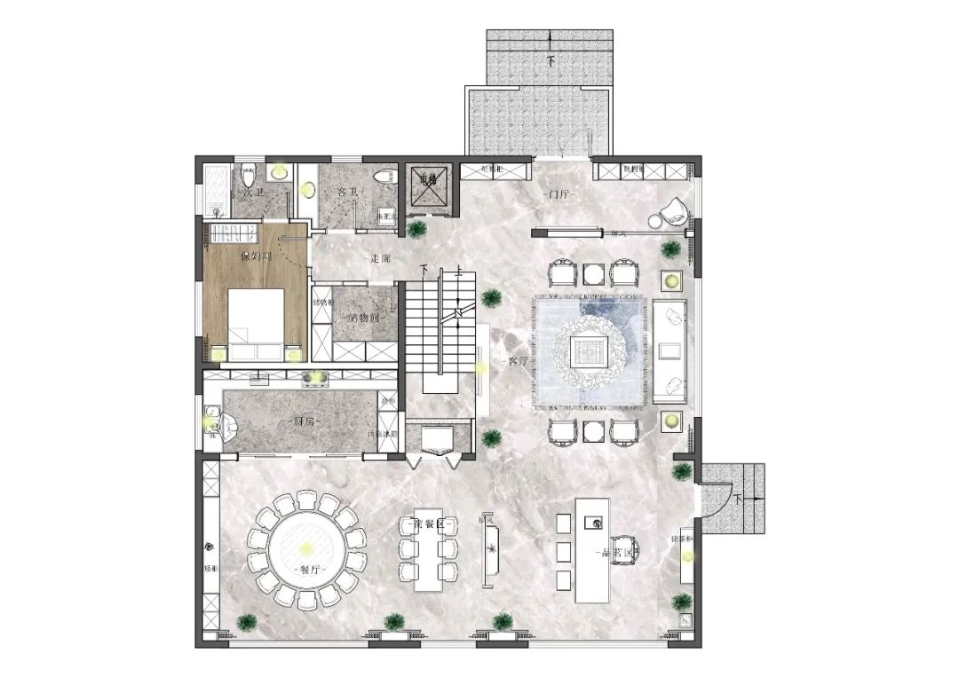 新中式别墅空间的诗意与优雅丨赵振庭-24