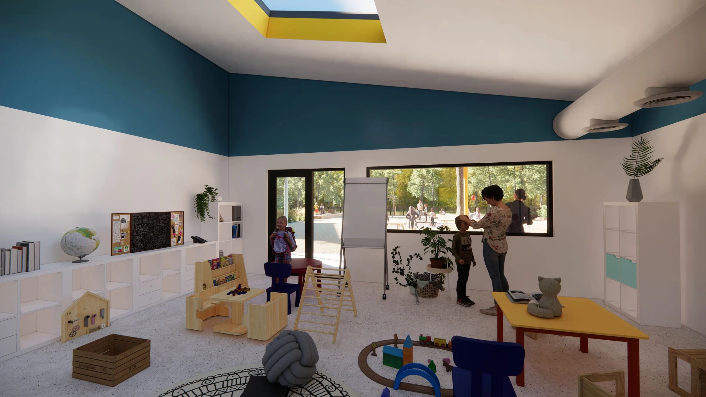 马拉卡斯蒙台梭利丨美国罗利丨Habanero Architecture-10