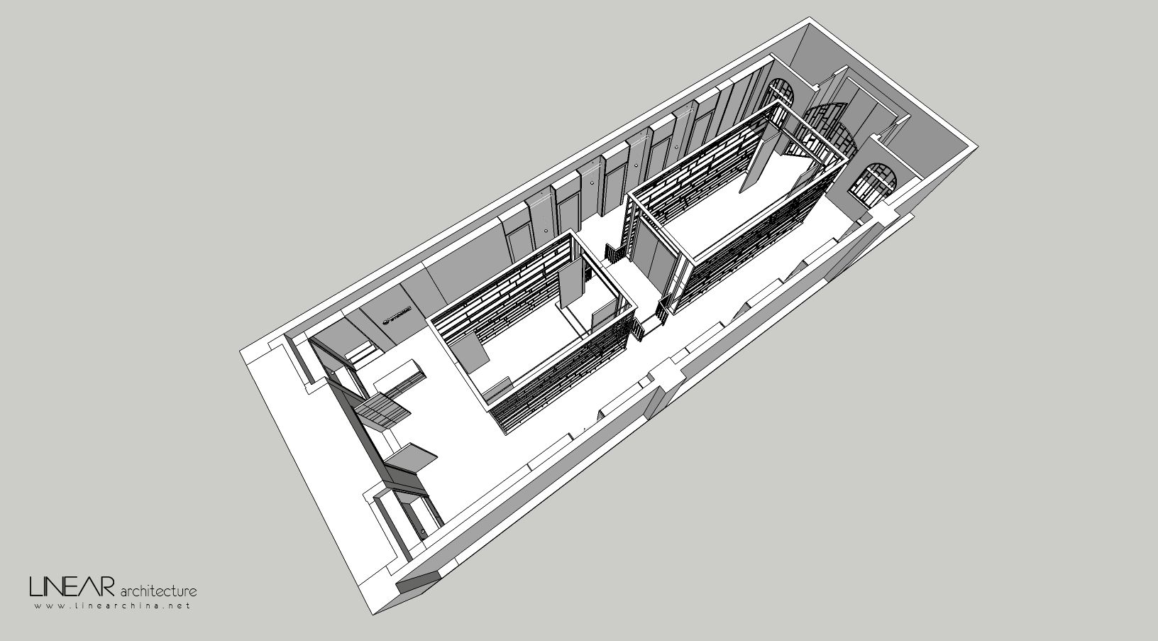 六重金属门 | 框体分隔的创意空间设计-3