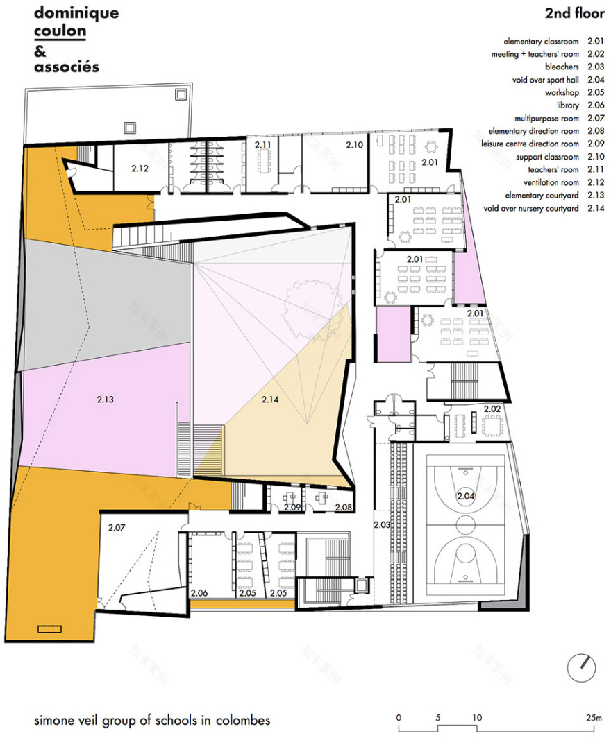 橙与粉-托儿所与小学设计,法国 / Dominique Coulon & associés-46