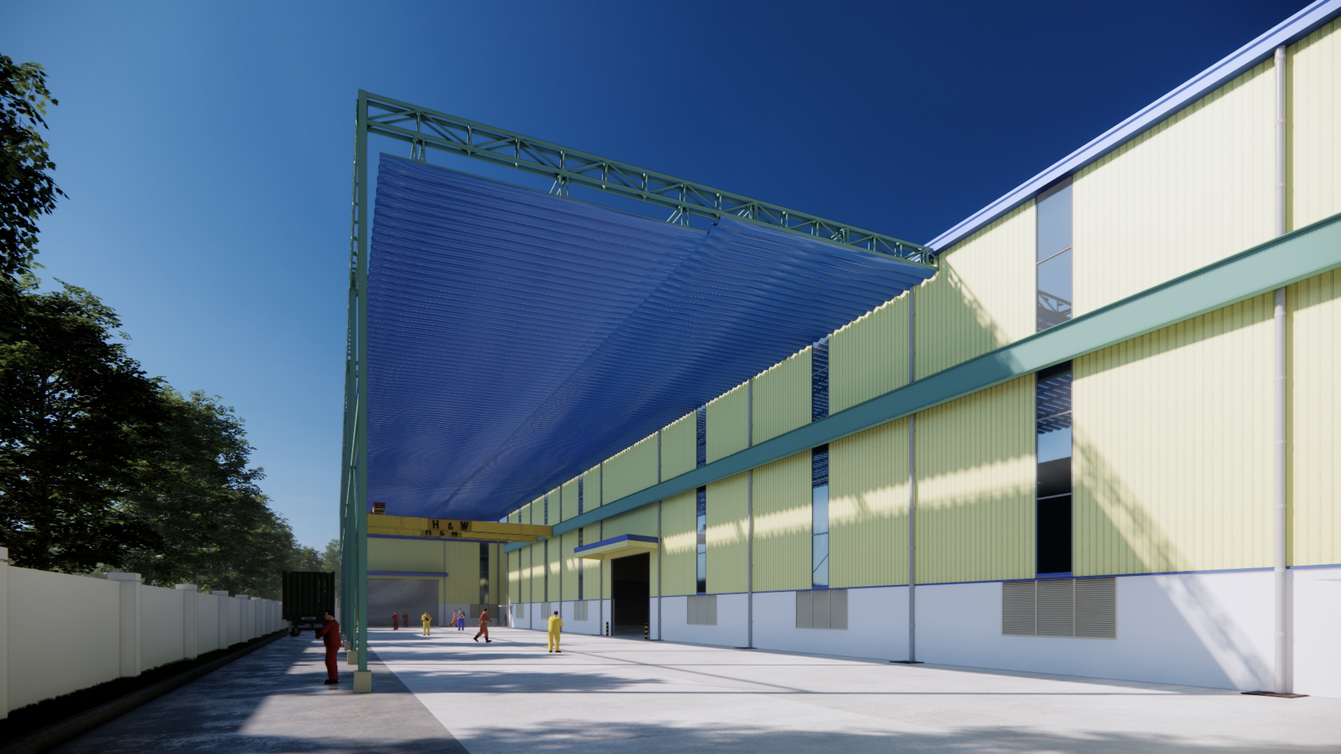 2025 0306 Nhà văn phòng làm mới Soltec + Mái che-3