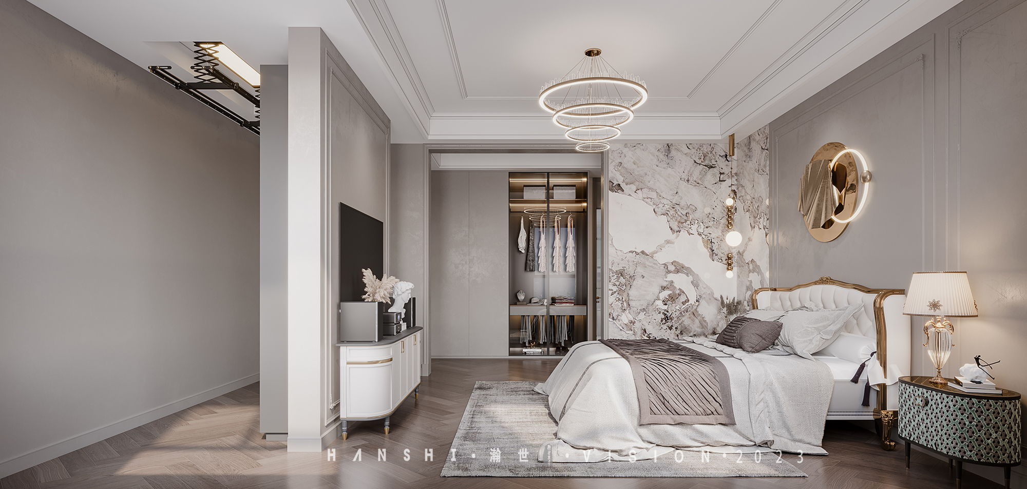 法式轻奢 别墅全案家装-7