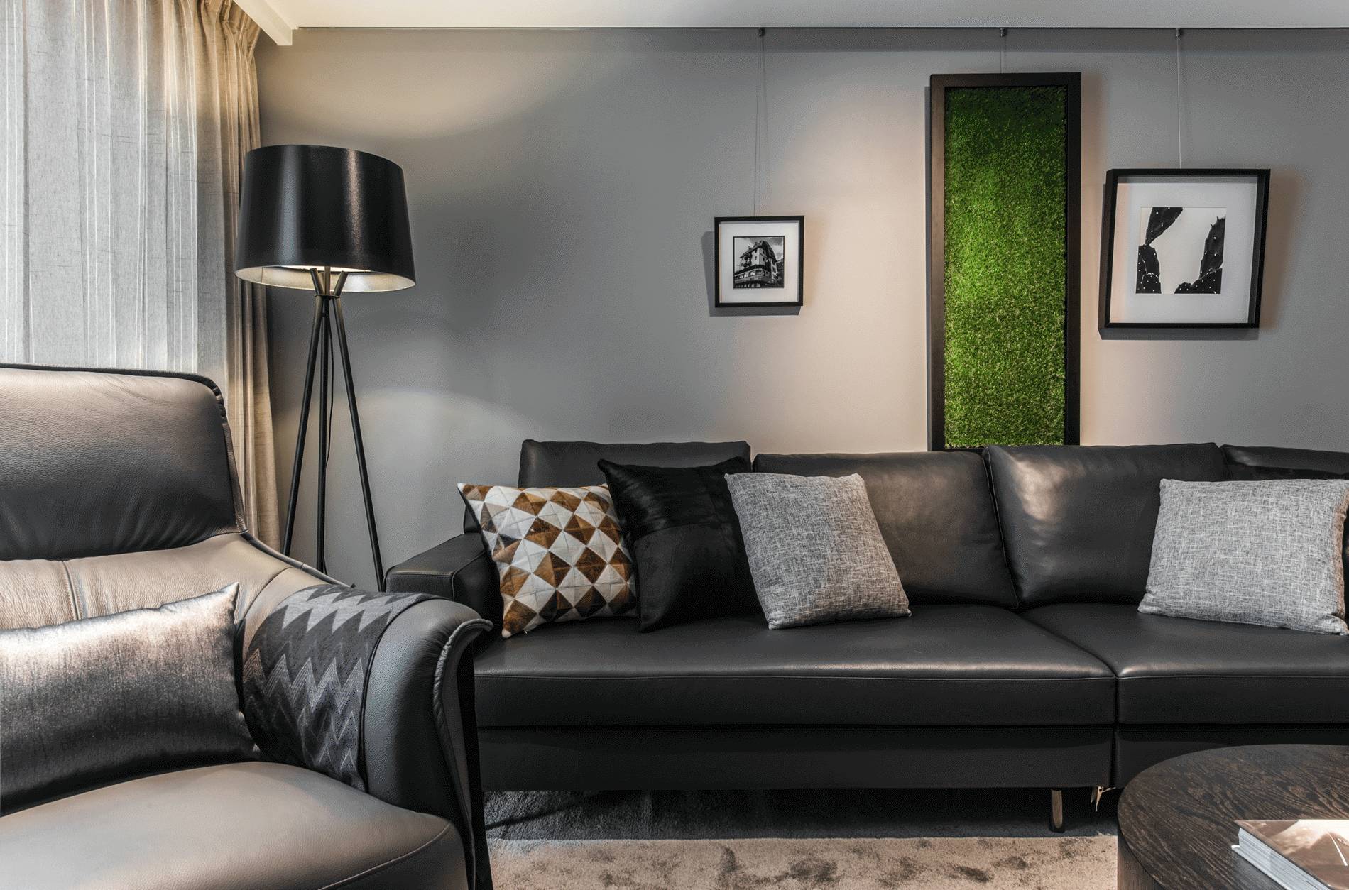 高级黑现代住宅的奢华神秘-0