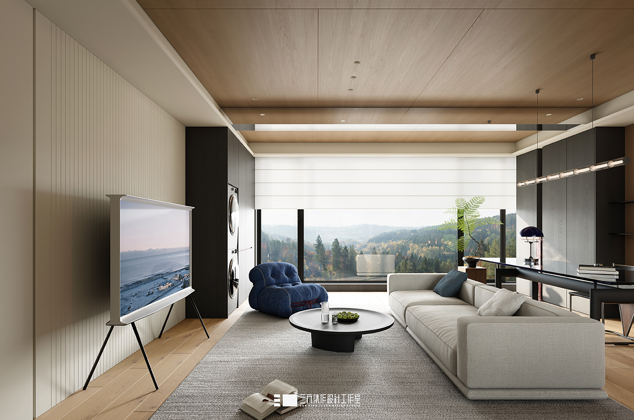 新作  143m² • 黑白木质调,极简明净丨三行集作设计工作室-22