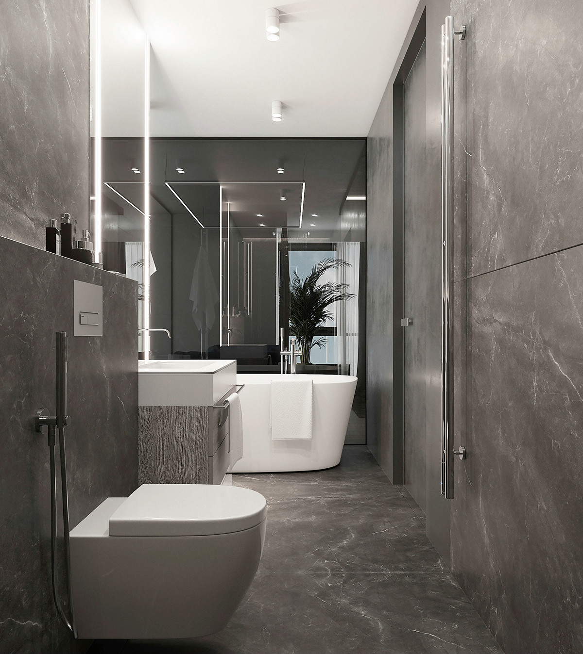 极简风遇上精致白，优雅舒适现代别墅设计-24