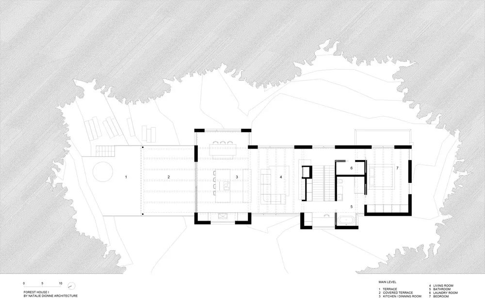 加拿大岩石森林中的木制私人住宅-30
