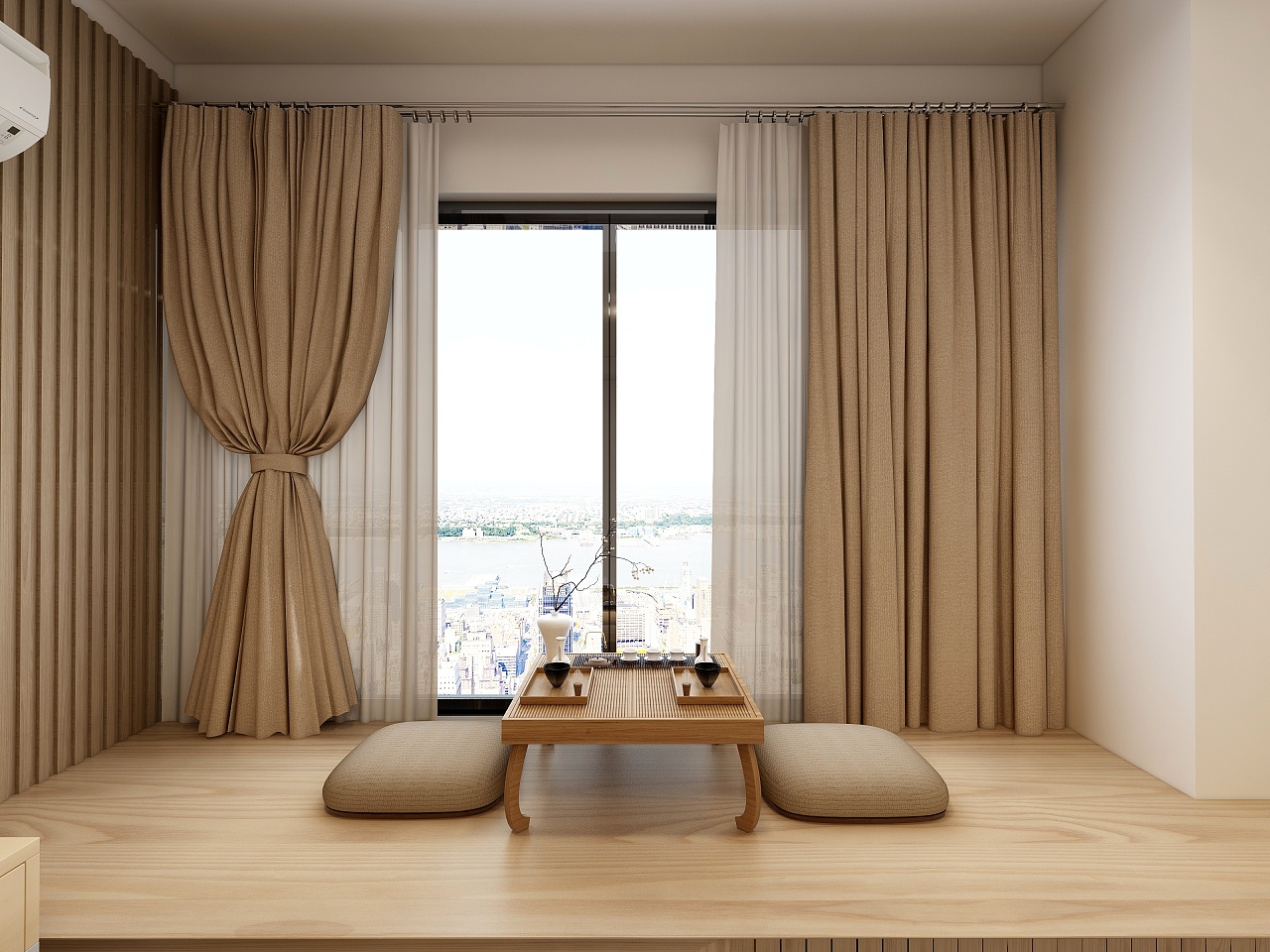 日式原木风温馨治愈家居设计案例-7