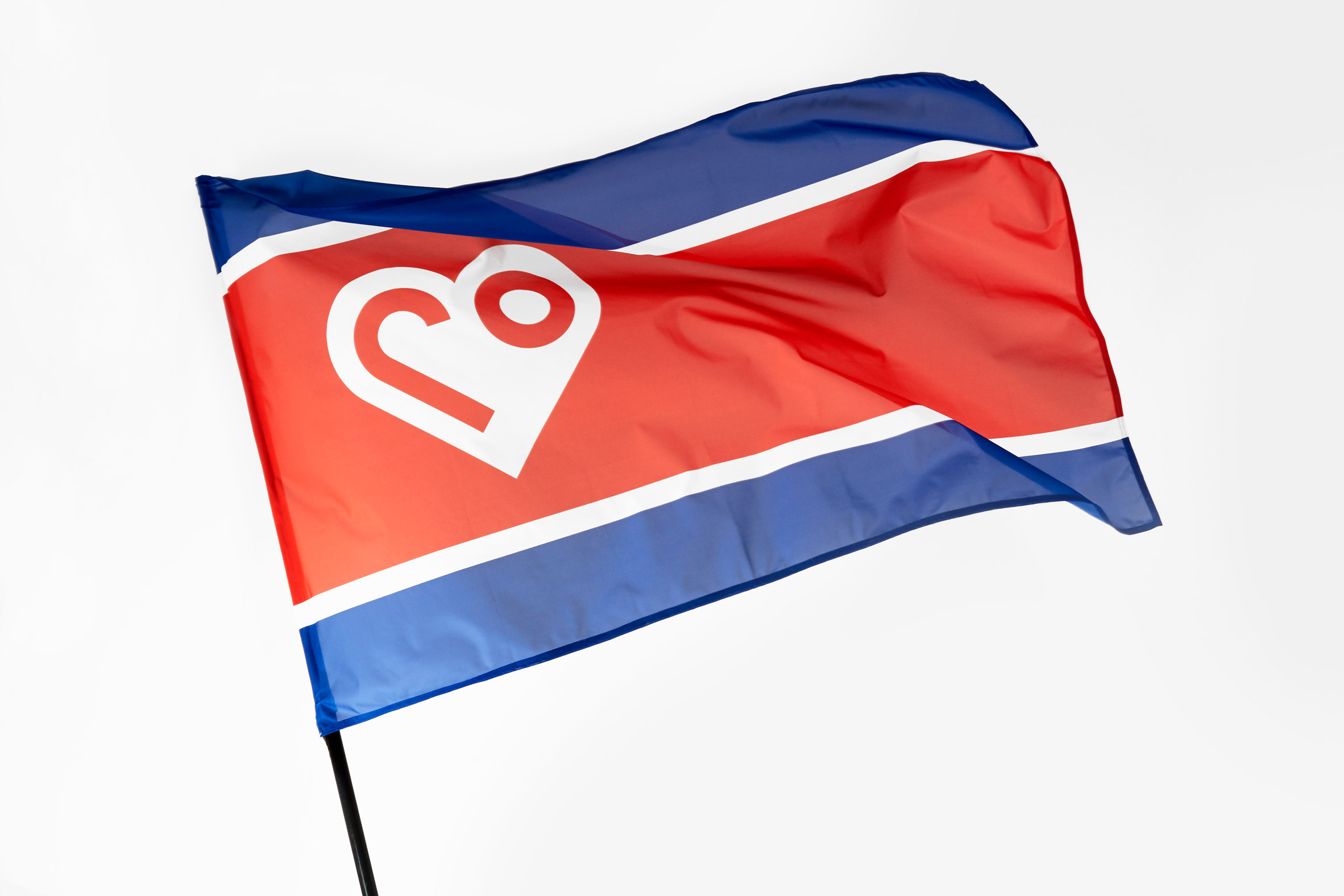 Snask rebrands North Korea as Love Korea with heart-focused identity-2