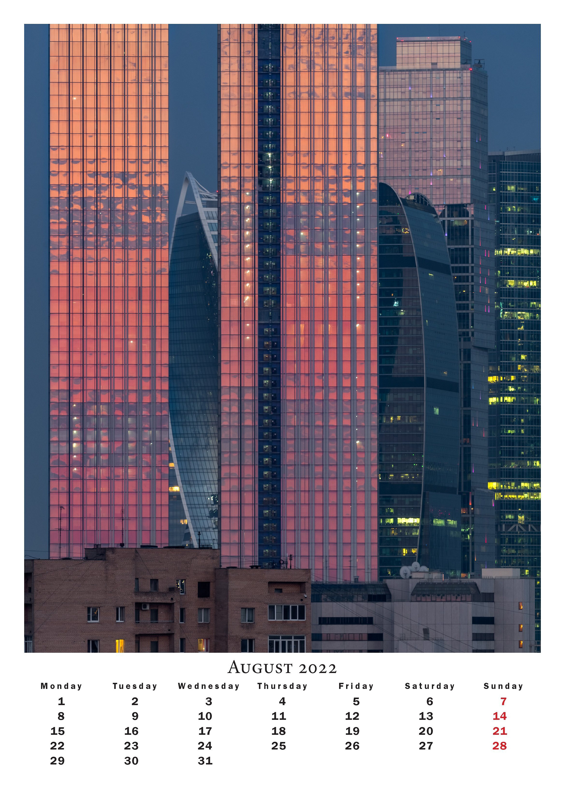 2022 年莫斯科日历丨RussiaMoscow-12