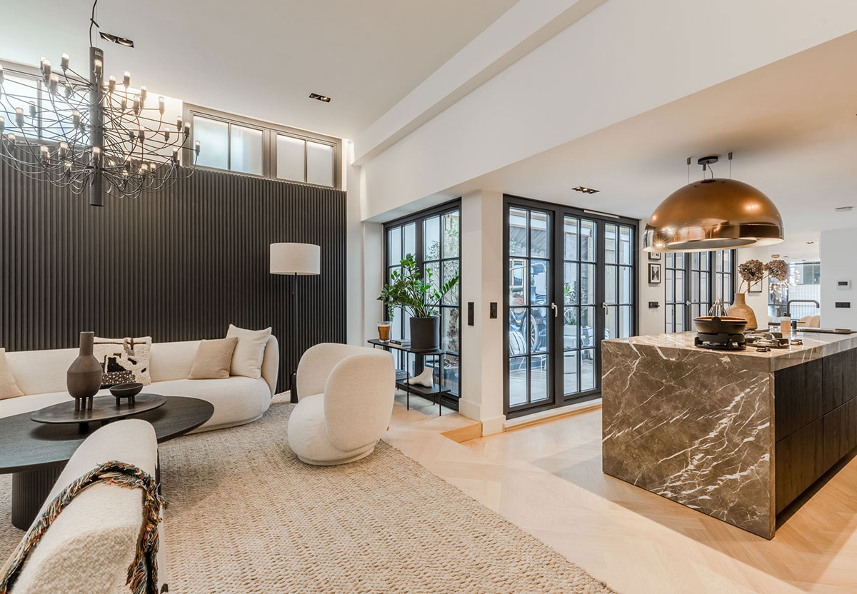 阿姆斯特丹 17 世纪独特运河房里的时尚斯堪的纳维亚公寓-1