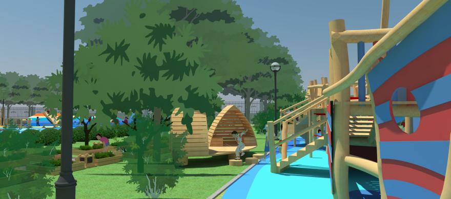 幼儿园户外操场设计-8