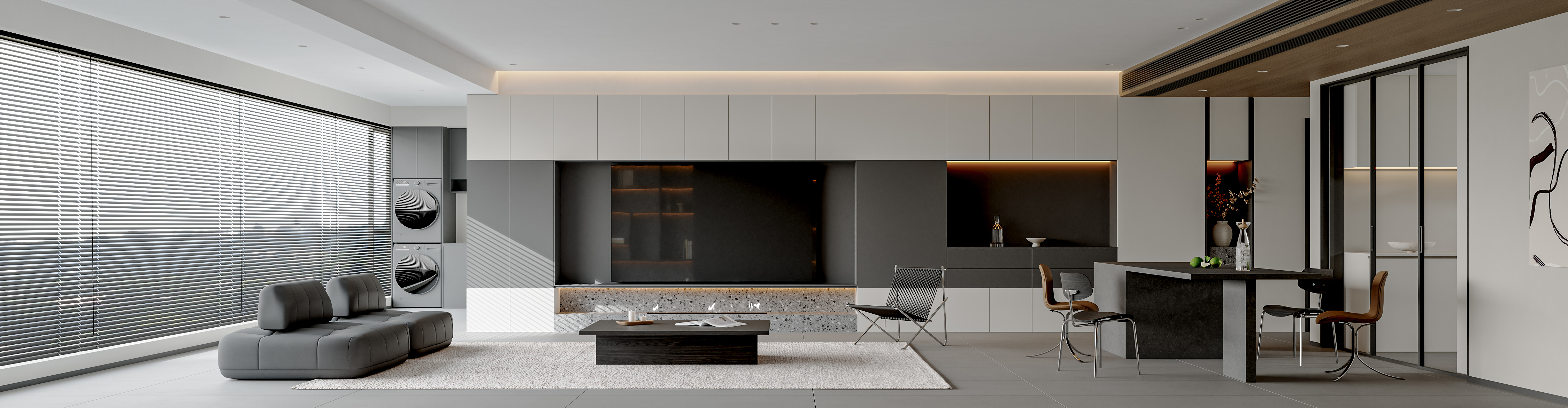 现代意式极简客餐厅 主人房丨近期表现-8