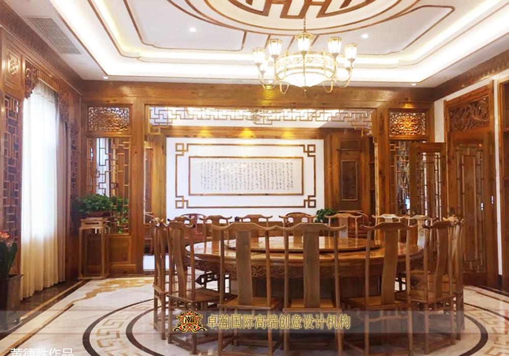 
中式高端会所吊顶设计 -1