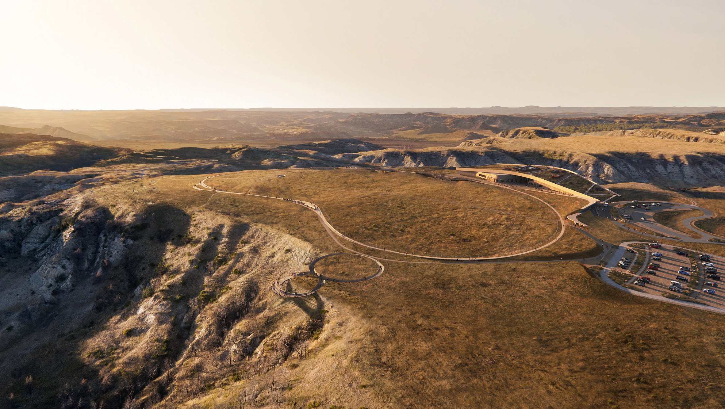 Theodore Roosevelt Presidential Library by Snøhetta rises out of North Dakota landscape-4