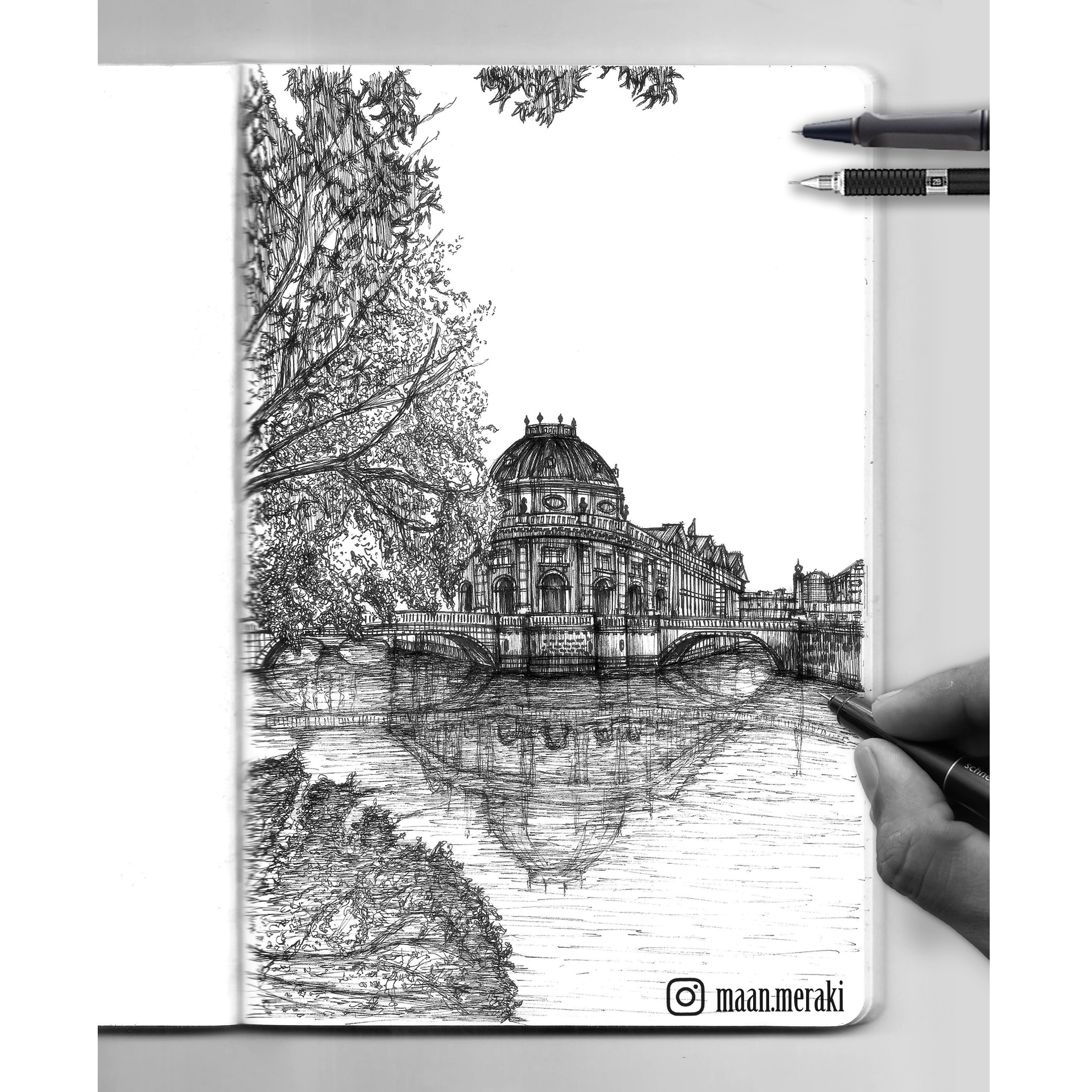 Pen and Ink Architecture Sketches-14