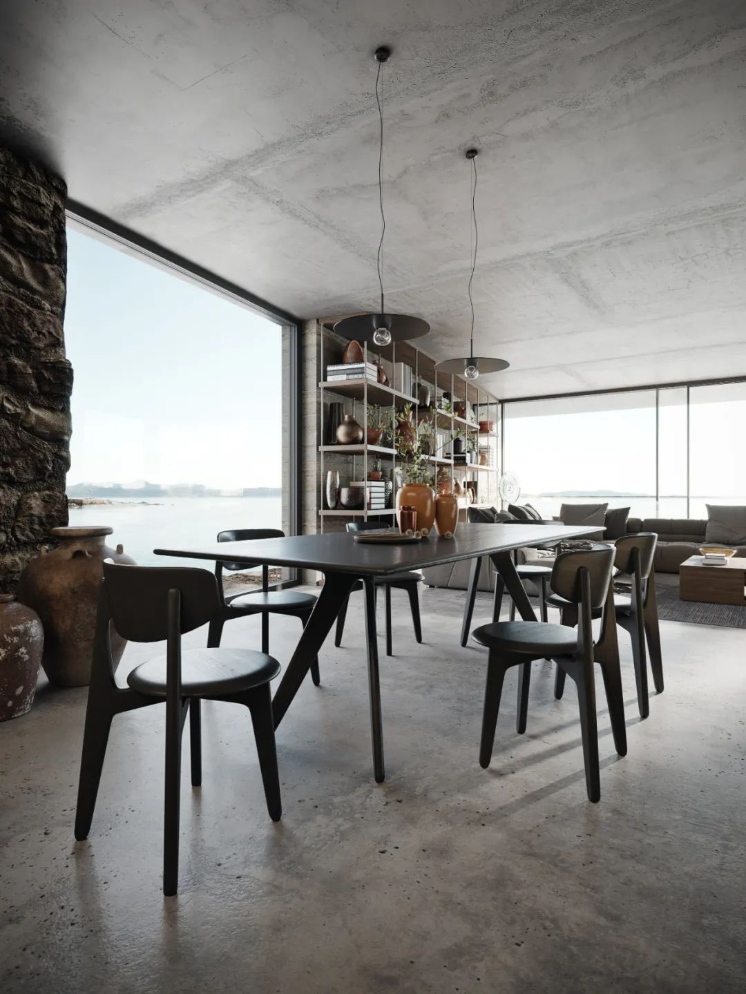 石崖湖畔豪宅丨ParaZodchih studio-57