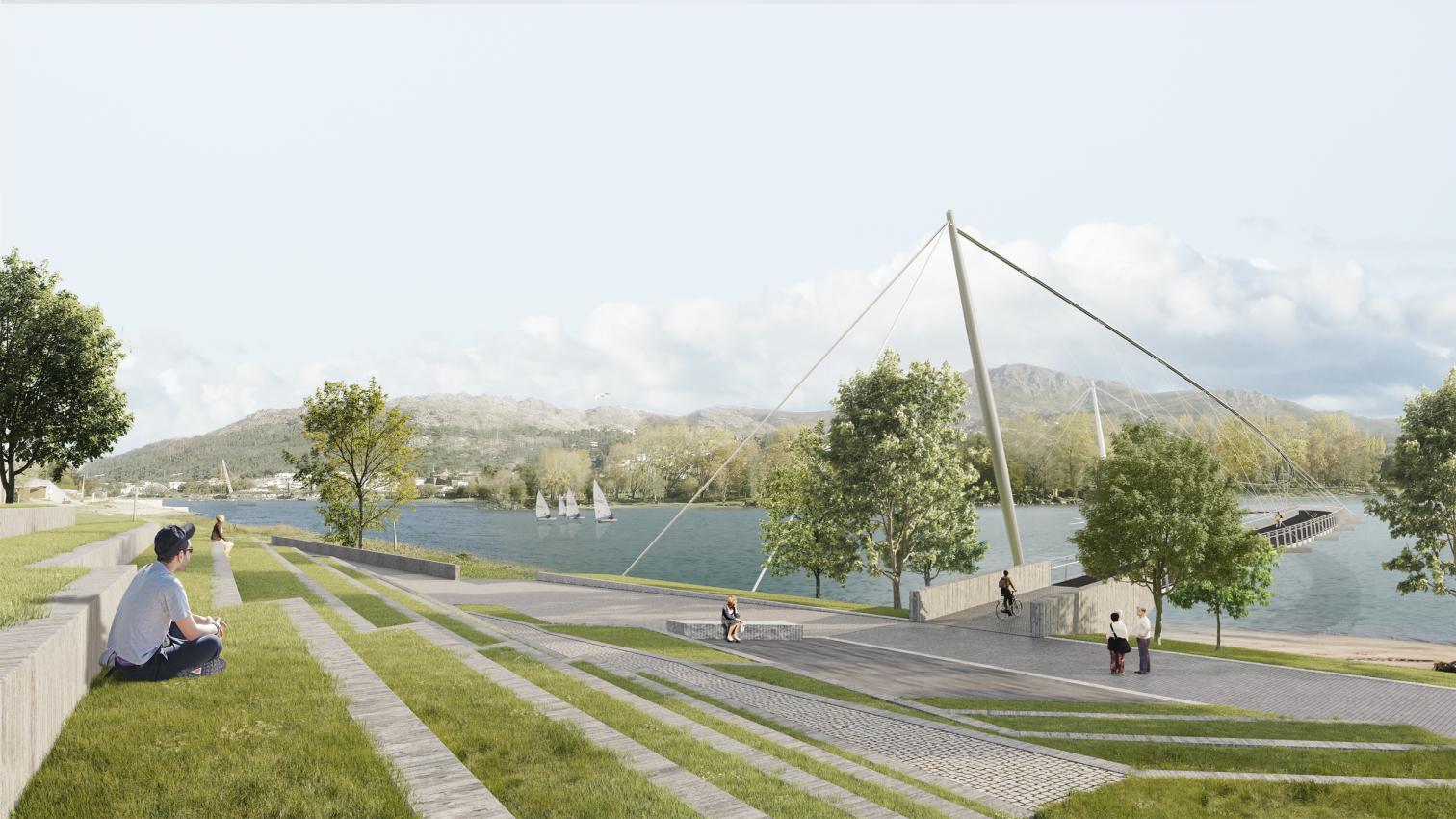 Una Línea Sobre El Miño · 极简曲线行人桥设计-8