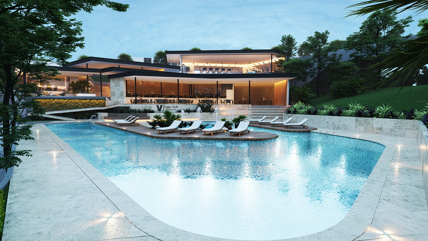 哥斯达黎加 VSA 社交区室内设计丨Angel Medina,Epic Green Bird-9